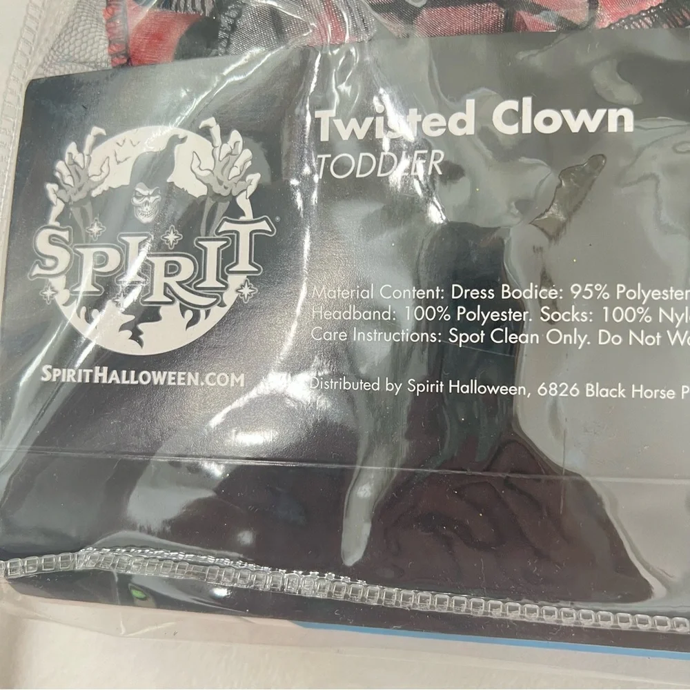 Spirit Twisted Clown Toddler 2T Halloween Costume - Picture 9 of 11